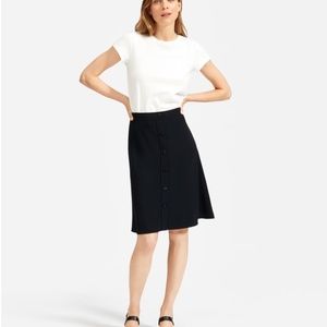 Everlane The Japanese GoWeave Swing Skirt Women's 16 - Black